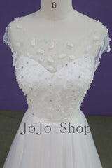 A-line Wedding Dress with 3D Flowers RH1602