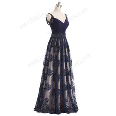 Elegant Black Lace Maxi Long Formal Evening Prom Dress EN1002