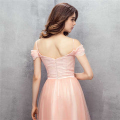 Peach Maxi Formal Home Coming Evening Dress with Lace EN1001