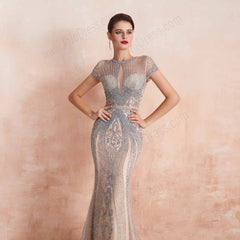 Retro Hollywood Fitted Maxi Formal Evening Dress EN3404