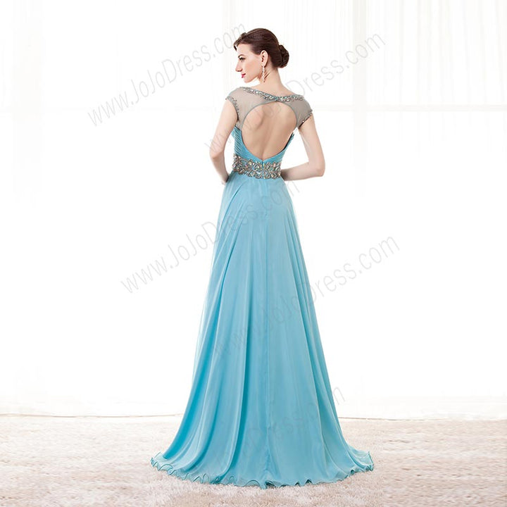 Turquoise Blue Maxi Long Formal Prom Evening Dress EN132