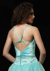 Halter V Neck Ball Gown Home Coming Dress HB121A