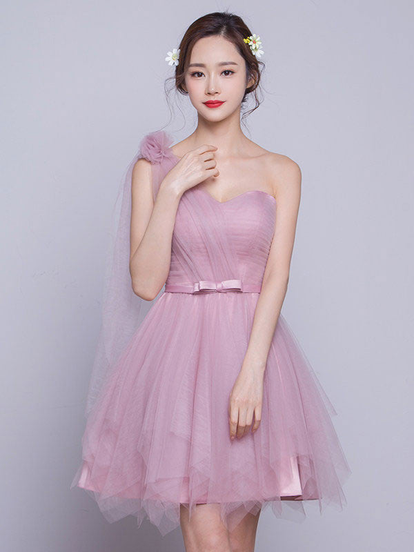 One shoulder short bridesmaid dresses sale