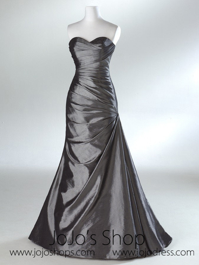 Silver Gray Sweetheart Fit and Flare A-line Formal Prom Evening Dress Silver Gray Sweetheart Fit and Flare A-line Formal Prom Evening Dress