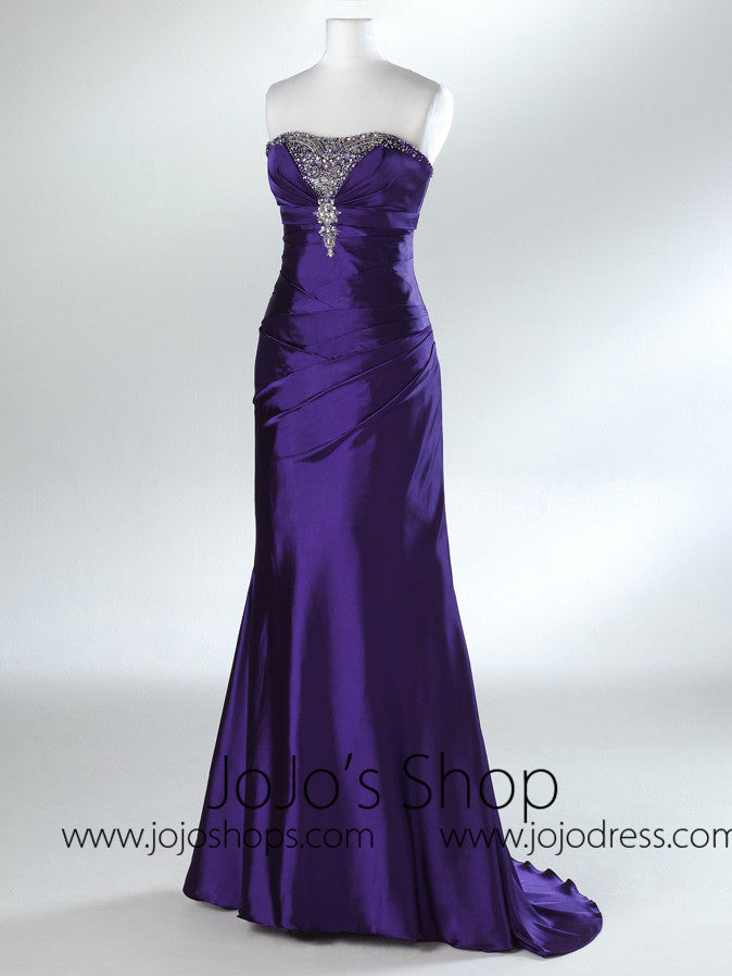 Purple Strapless Fit And Flare Formal Prom Evening Dress HB2019A Custom Size / Other Purple Strapless Fit And Flare Formal Prom Evening Dress HB2019A Custom Size / Other