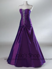 Purple Graduation Formal Military Ball Gown HB2025A
