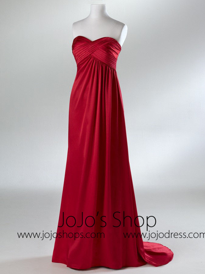 Red Empire Waist Military Ball Gown HB2034B Size 16 / Red Red Empire Waist Military Ball Gown HB2034B Size 16 / Red