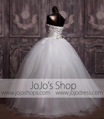 Strapless Daisy Floral Ball Gown Princess Dress G1092