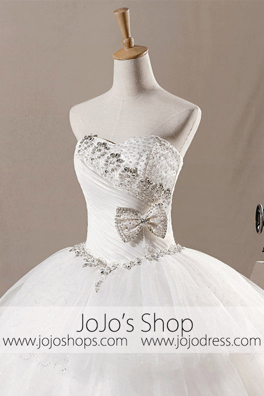 Strapless Wedding Dress | Princess Wedding Dress | Strapless Debutante Ball Gown | Tiered Ball Gown Wedding Dress