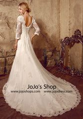 Vintage Inspired Lace Dress with Long Sleeves | HL1025