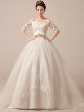 Off Shoulder Ball Gown Dress Debutante Ball Gown with Sleeves