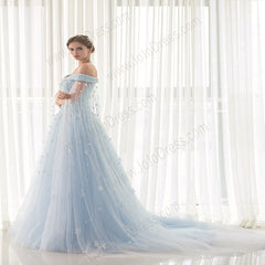 Blue Elsa Gown Prom Formal Dress EN903