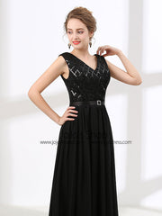 Elegant Long Black Formal Evening Dress