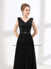 Elegant Long Black Formal Evening Dress