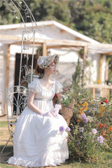 Ivory Bridgeton Lace Empire Maxi Dress VT1003