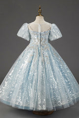 Elsa Princess Girls Formal Evening Dress CL2004