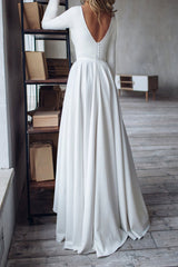 Simple Minimalist High Low Wedding Dress ET3005