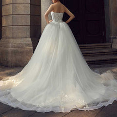Strapless Princess Ball Gown Wedding Dress RS210108