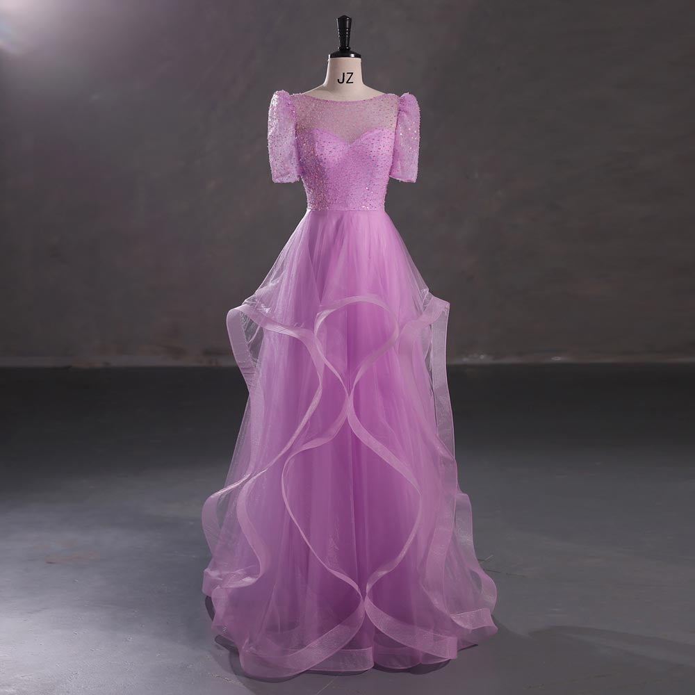 mauve formal dress Maxi Mauve Pink Sparkly Formal Prom Evening Dress EN5401