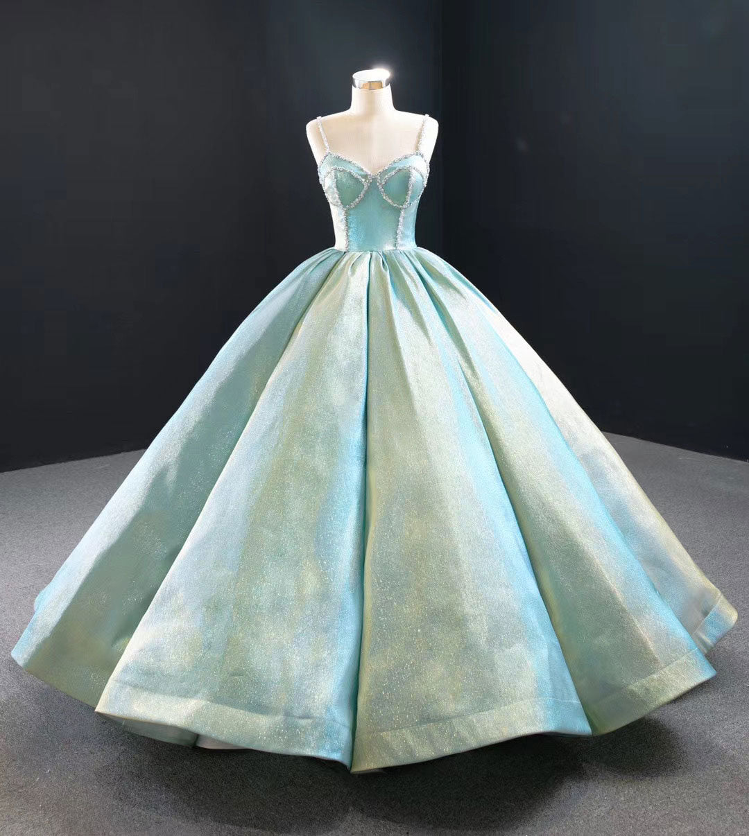 Metallic Green Quinceanera Ball Gown Prom Dress RS2019 Size 18W / Green Metallic Green Quinceanera Ball Gown Prom Dress RS2019 Size 18W / Green