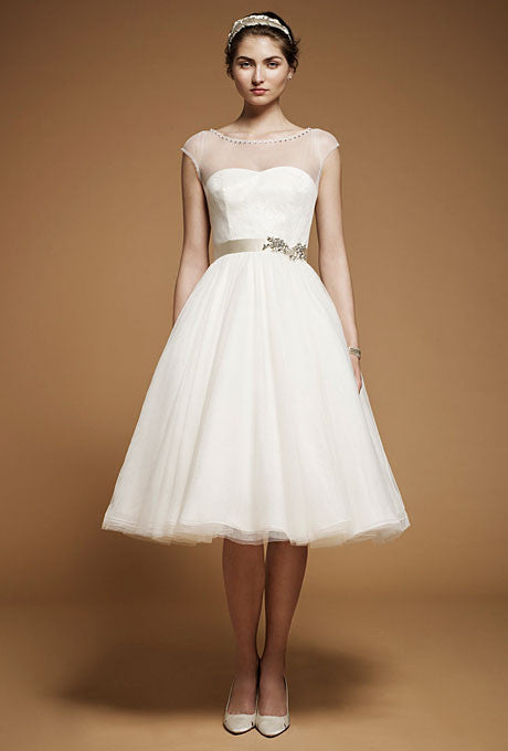Retro 50s 60s Short Modest Short Sleeves Dress with Sash DV2045 Size 20W / Ivory Retro 50s 60s Short Modest Short Sleeves Dress with Sash DV2045 Size 20W / Ivory