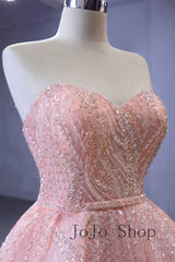 Peach Ball Gown Quincerea Formal Evening Dress RS210110