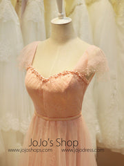 Blush Pink Fairy tale Formal Prom Evening Dress