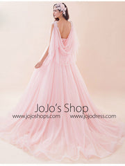 Pink Grecian Ball Gown Evening Dress Prom Dress | G2023
