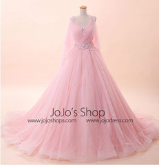 Pink Grecian Ball Gown Evening Dress Prom Dress | G2023