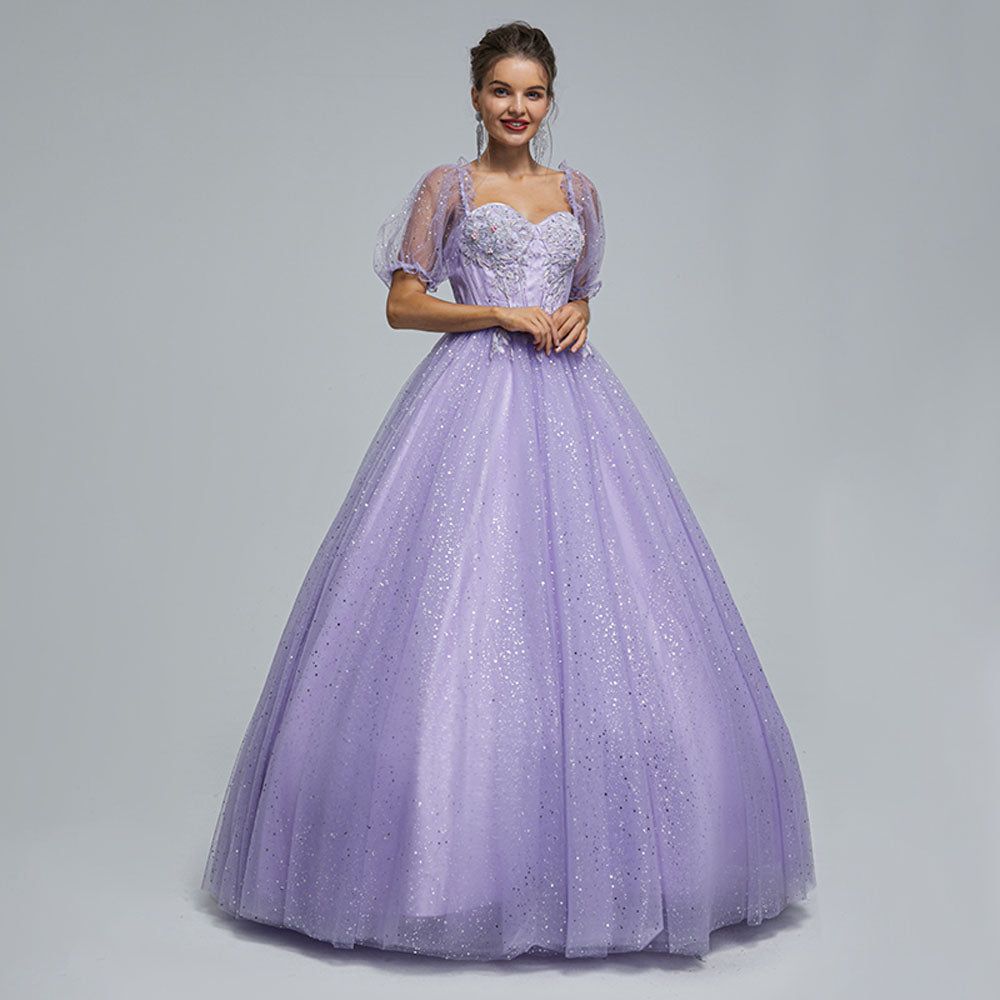 Purple Long Formal Prom Dress with Sparkly Skirt EN5303 Size 28W / Purple Purple Long Formal Prom Dress with Sparkly Skirt EN5303 Size 28W / Purple