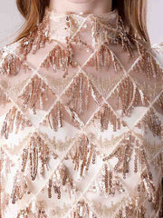 Red and Gold Ball Gown Prom Dress