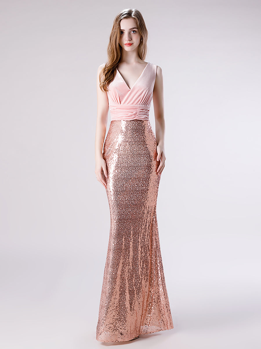 Pink Shimmery Sequin Lace Formal Prom Dress Pink Shimmery Sequin Lace Formal Prom Dress