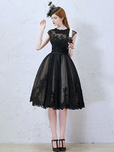 Little Short Black Lace Formal Evening Dress