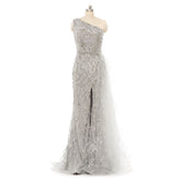 Sparkly Silver Maxi Gala Formal Evening Dress EN5502