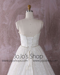 Classic French Alencon Lace Ball Gown Dress | QT85205