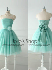 Green Vintage Short Prom Formal Dress Bridesmaid Dress BM102