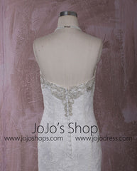 Strapless Mermaid Lace Dress with Jeweled Neckline | QT815005