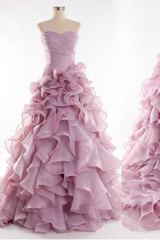 Strapless Organza Ruffles Evening Dress Prom Dress Homecoming Dress G8 Strapless Organza Ruffles Evening Dress Prom Dress Homecoming Dress G8