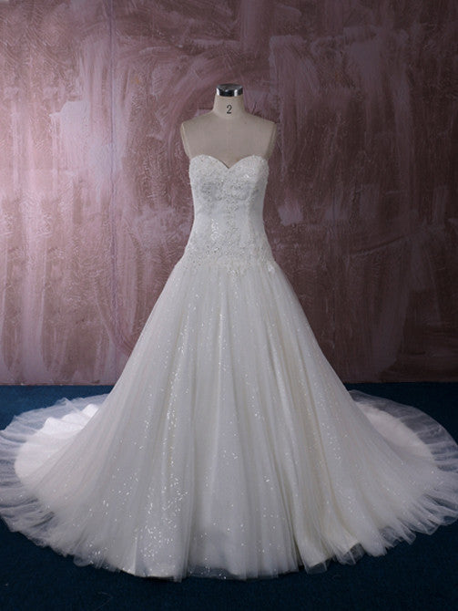 Timeless Ball Gown Lace Dress with Dropped Waist Timeless Ball Gown Lace Dress with Dropped Waist
