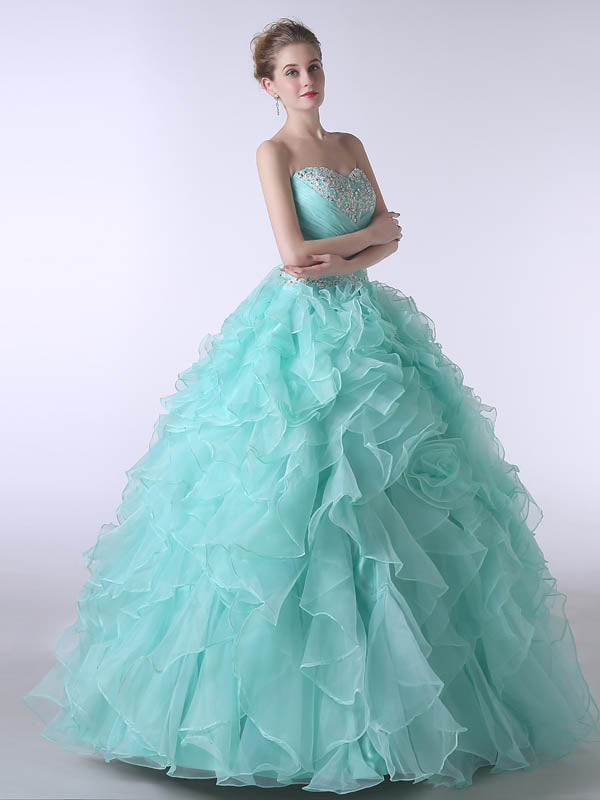 Strapless Turquoise Formal Quinceanera Ball Gown Dress Size 18w / Turquoise Strapless Turquoise Formal Quinceanera Ball Gown Dress Size 18w / Turquoise