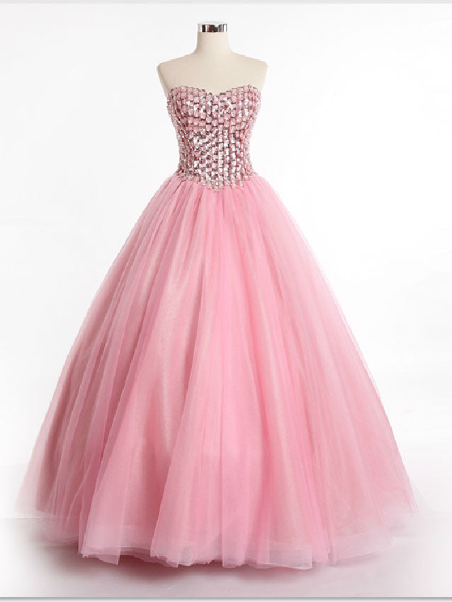 Strapless Pink Prom Formal Dress with Sparkly Jewels Size 10 / Pink Strapless Pink Prom Formal Dress with Sparkly Jewels Size 10 / Pink