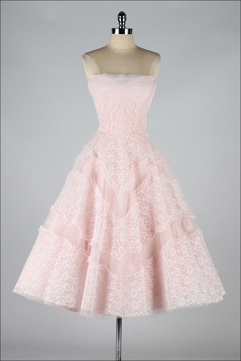 Vintage Inspired Strapless Soft Pink Short Prom Evening Dress DV2081 Size 4 / Customize Vintage Inspired Strapless Soft Pink Short Prom Evening Dress DV2081 Size 4 / Customize