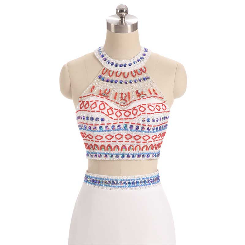 2 Pieces Fitted Maxi Formal Prom Evening Dress EN1003