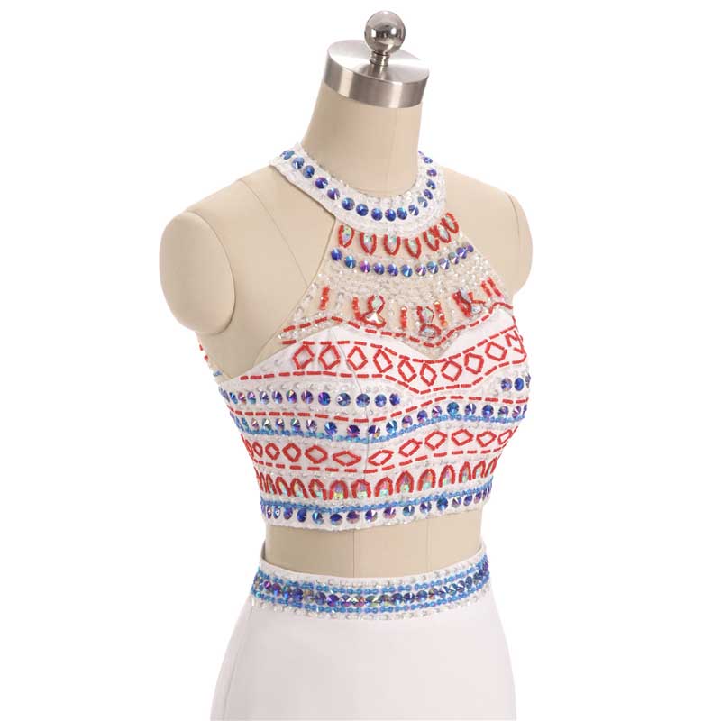 2 Pieces Fitted Maxi Formal Prom Evening Dress EN1003