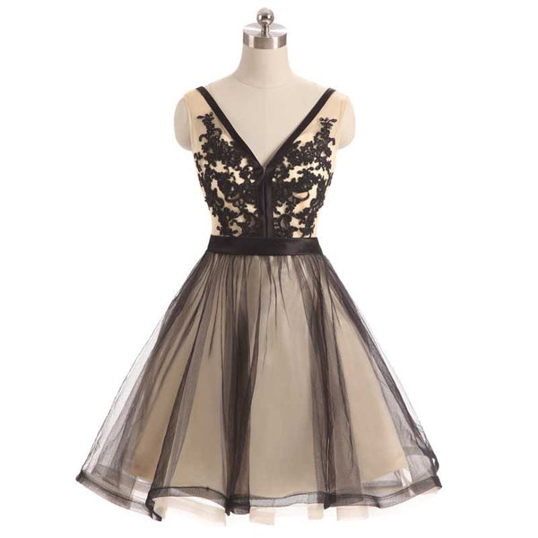 Short Black Lace Cocktail Dress EN1010