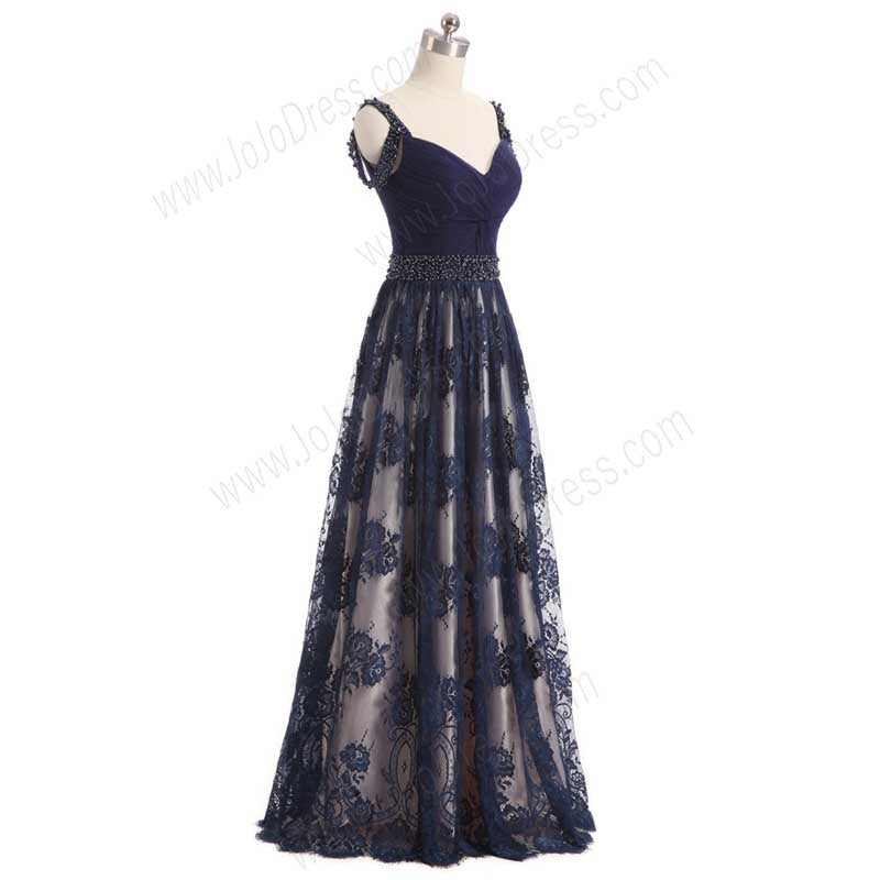 Elegant Black Lace Maxi Long Formal Evening Prom Dress EN1002
