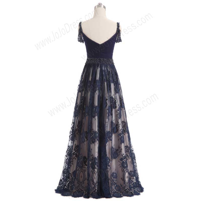 Elegant Black Lace Maxi Long Formal Evening Prom Dress EN1002