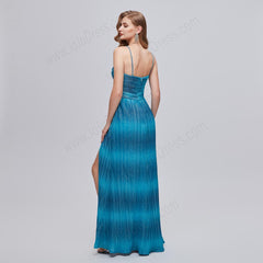 Blue Ombre Maxi Formal Prom Evening Dress EN5203