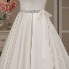 Narrow Jeweled Sash with Rhinestone Crystals SA2101