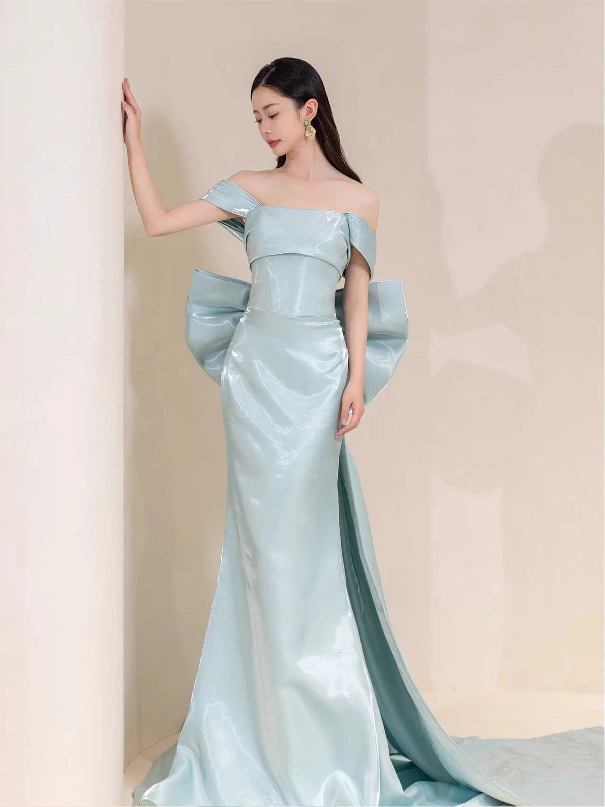 Max Fitted Mermaid Off Shoulder Formal Evening Prom Dress ET3049 Max Fitted Mermaid Off Shoulder Formal Evening Prom Dress ET3049